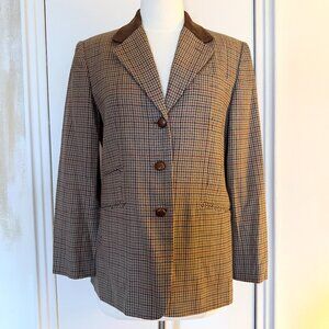 Vintage Wool Tweed Blazer | Brown Check | RL Style Equestrian
